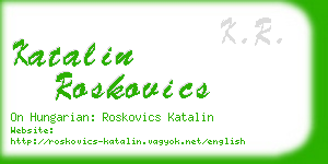 katalin roskovics business card